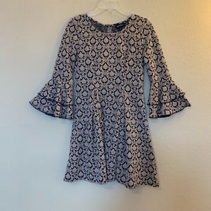 Sequin Hearts Bell Sleeve Tunic/Mini Dress Size S